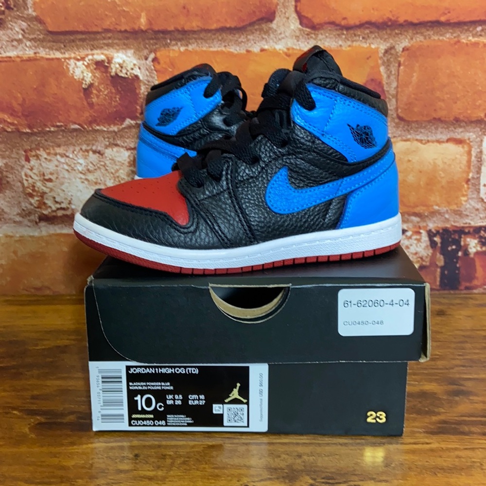 Nike Air Jordan 1 OG Toddler UNC TO CHI - Size 10C